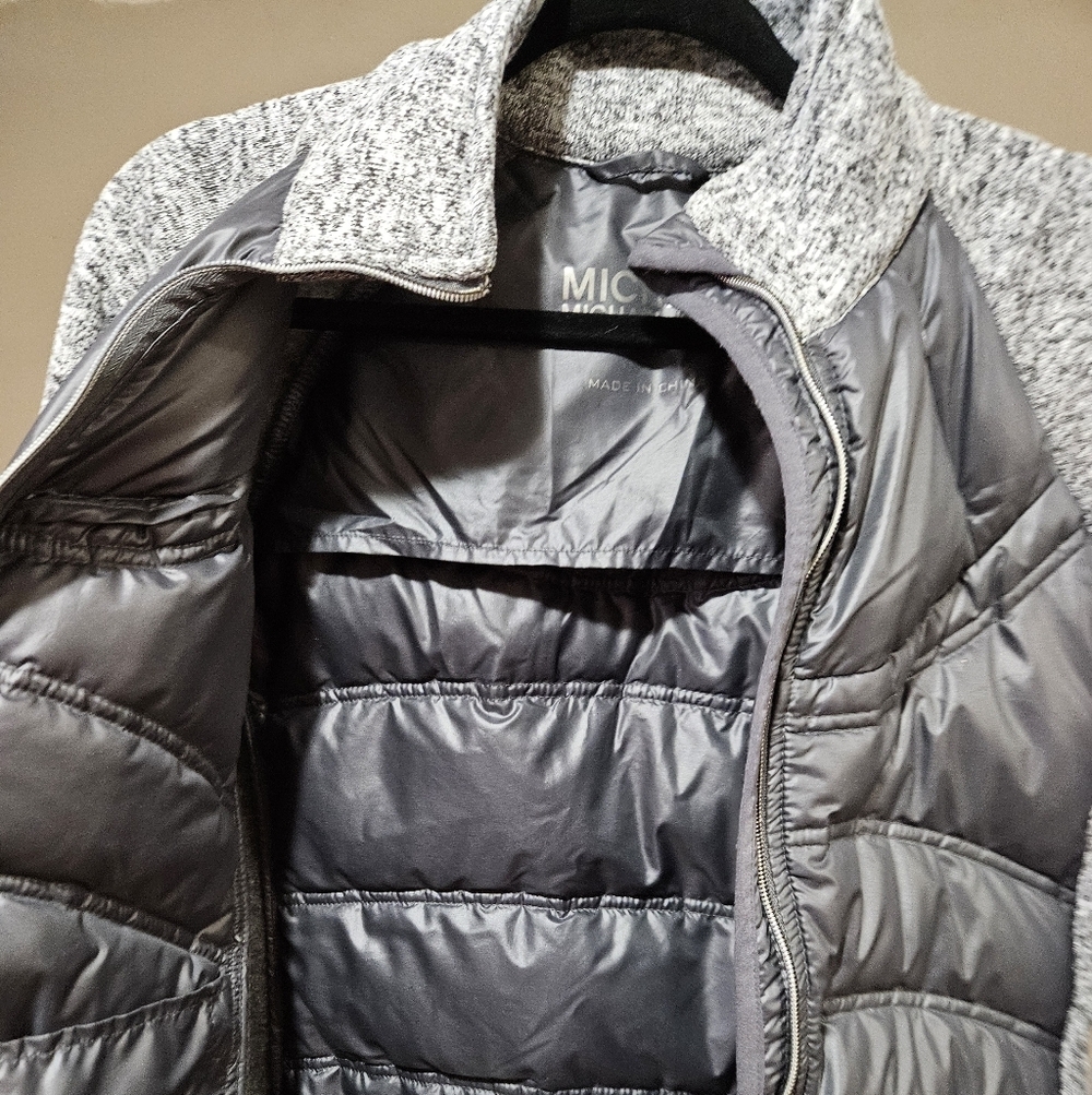 Michael Kors Dark Gray & Black Women's Puffer Jacket Size L - Picture 9 of 11